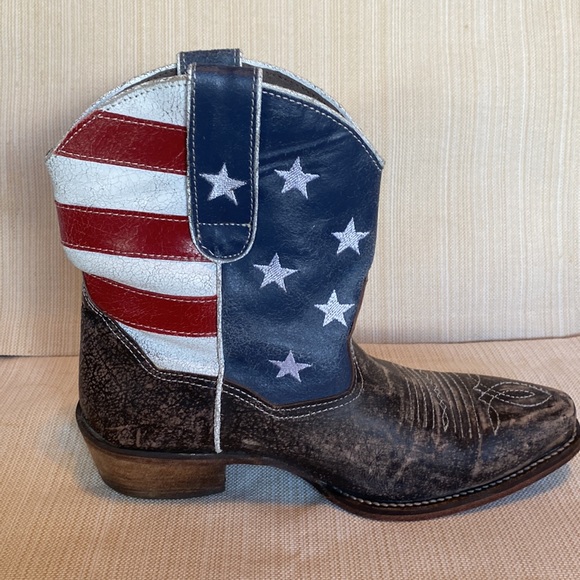 ROPER American Beauty Flag Ankle Boots - Picture 12 of 14